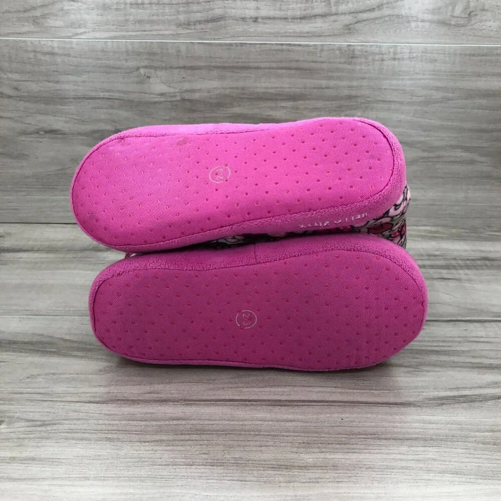 Hello Kitty Sanrio Boot Slippers Kids 2/3 Pink Fabric